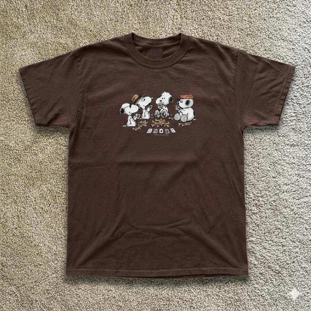 Brown Snoopy Graphic Tee